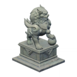 Statue de lion gardien « Érudit »