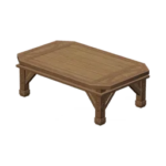 Table longue avec chanfrein en bois d’épiphanie